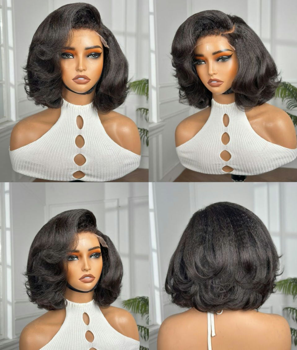 Yaki Human Hair Bob Wig – 10” closure  image 0