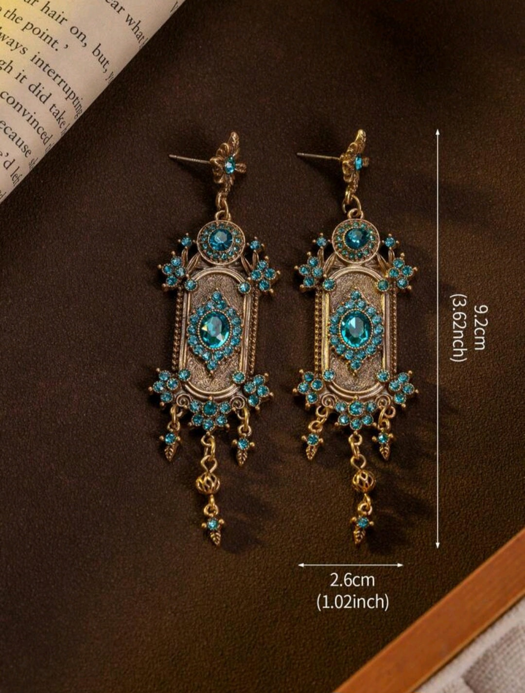 Vintage Rhinestone Palace Earrings image 1