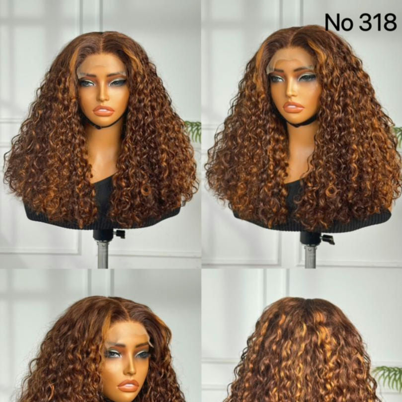 5x5 18" Curly Color French Wig image 0