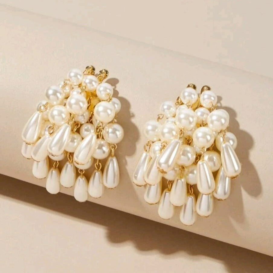 FB Pearl drop Earrings image 1