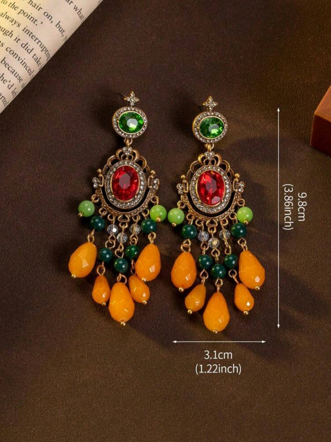 Bohemian Pearl Tassel Dangle Earrings image 1