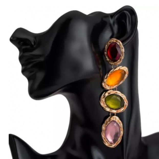 Multi Color Drop Earrings image 0