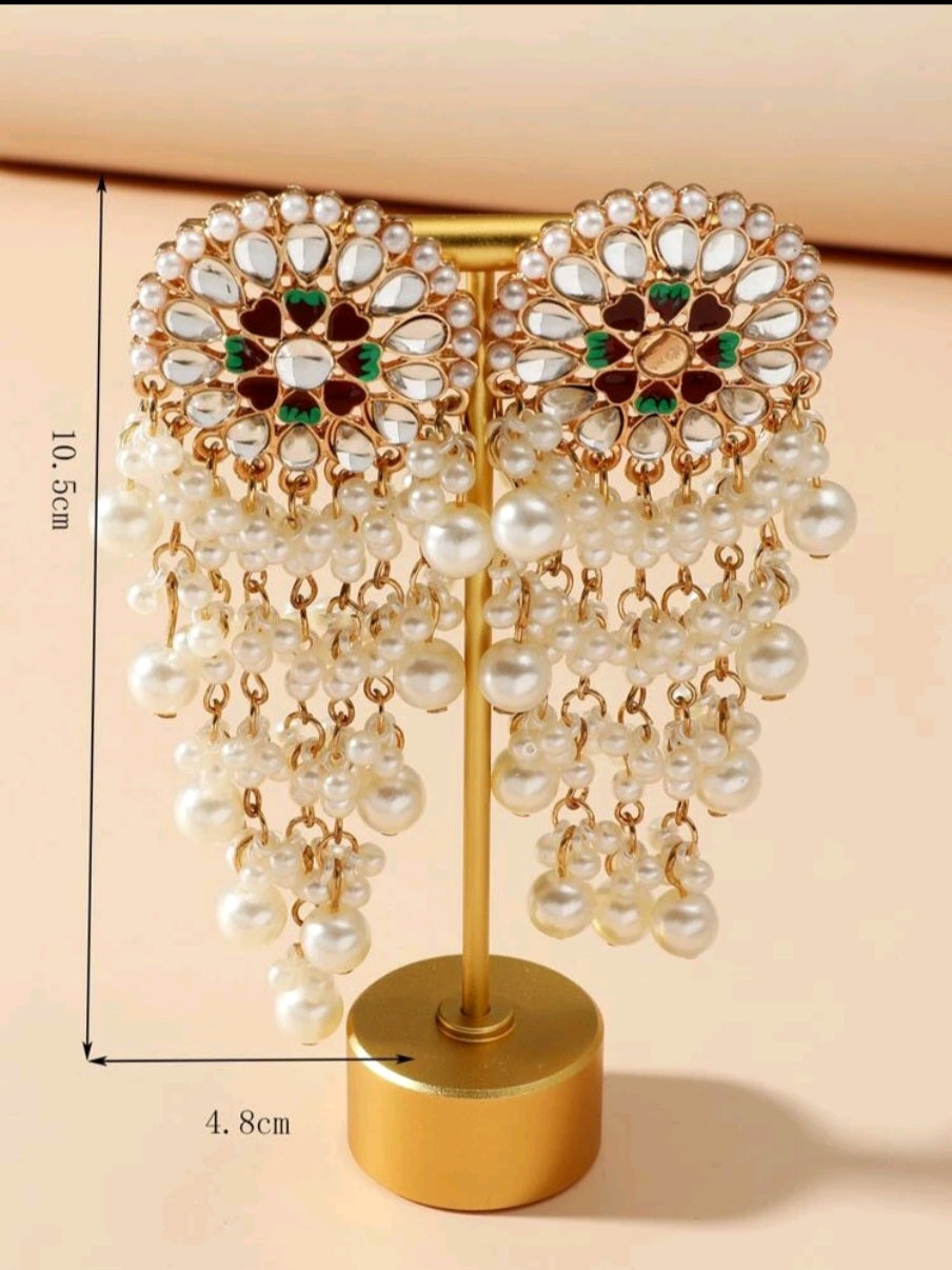 P Pearl Drop Earrings image 1