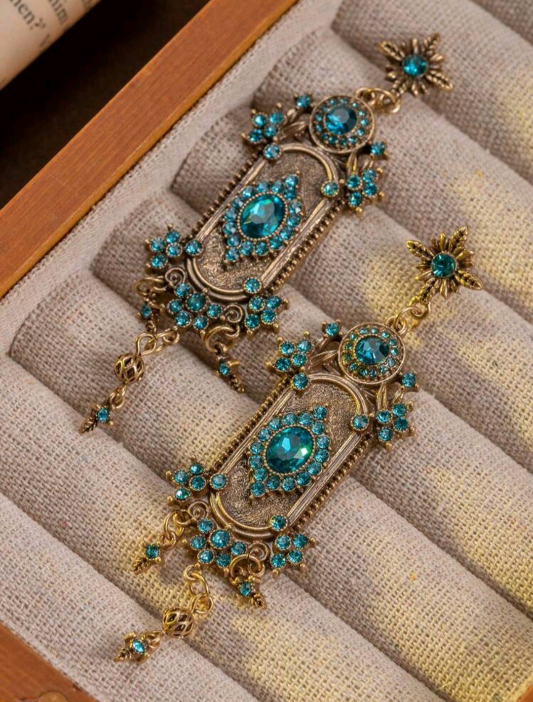 Vintage Rhinestone Palace Earrings image 3