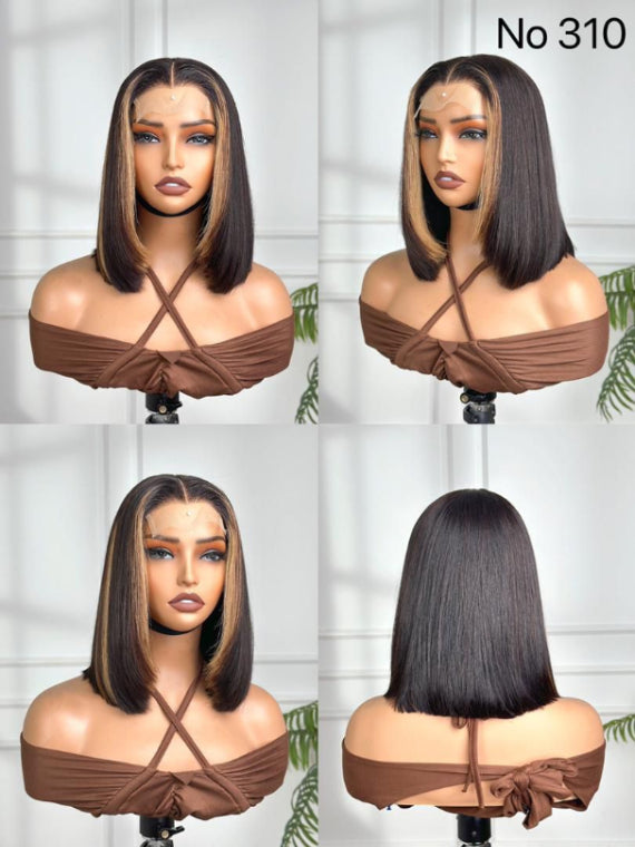 12" Bob Wig with a Touch of Gold  image 0