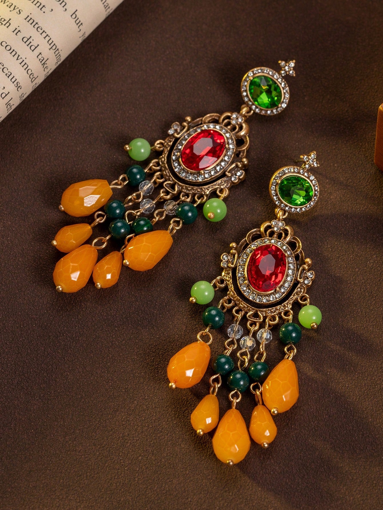 Bohemian Pearl Tassel Dangle Earrings image 0