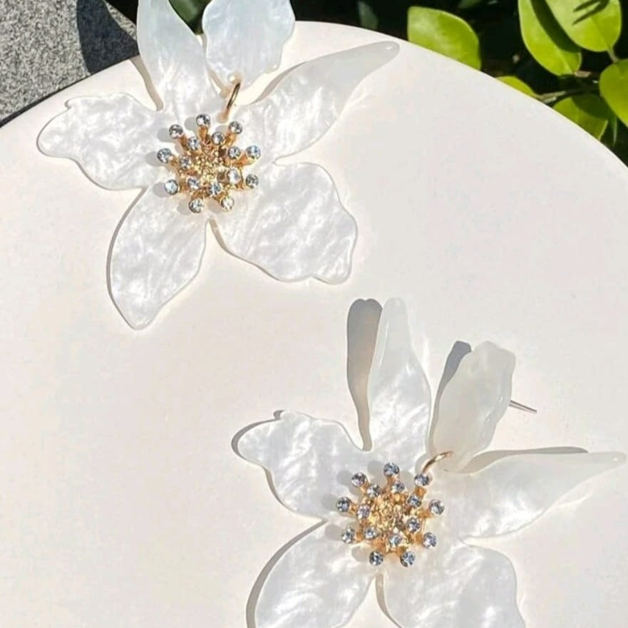 Flower drop Earrings image 0