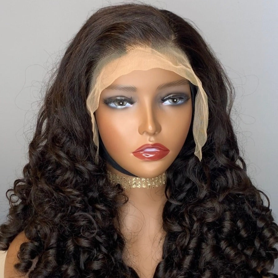 D Rose curls 13*4 frontal 18" image 1