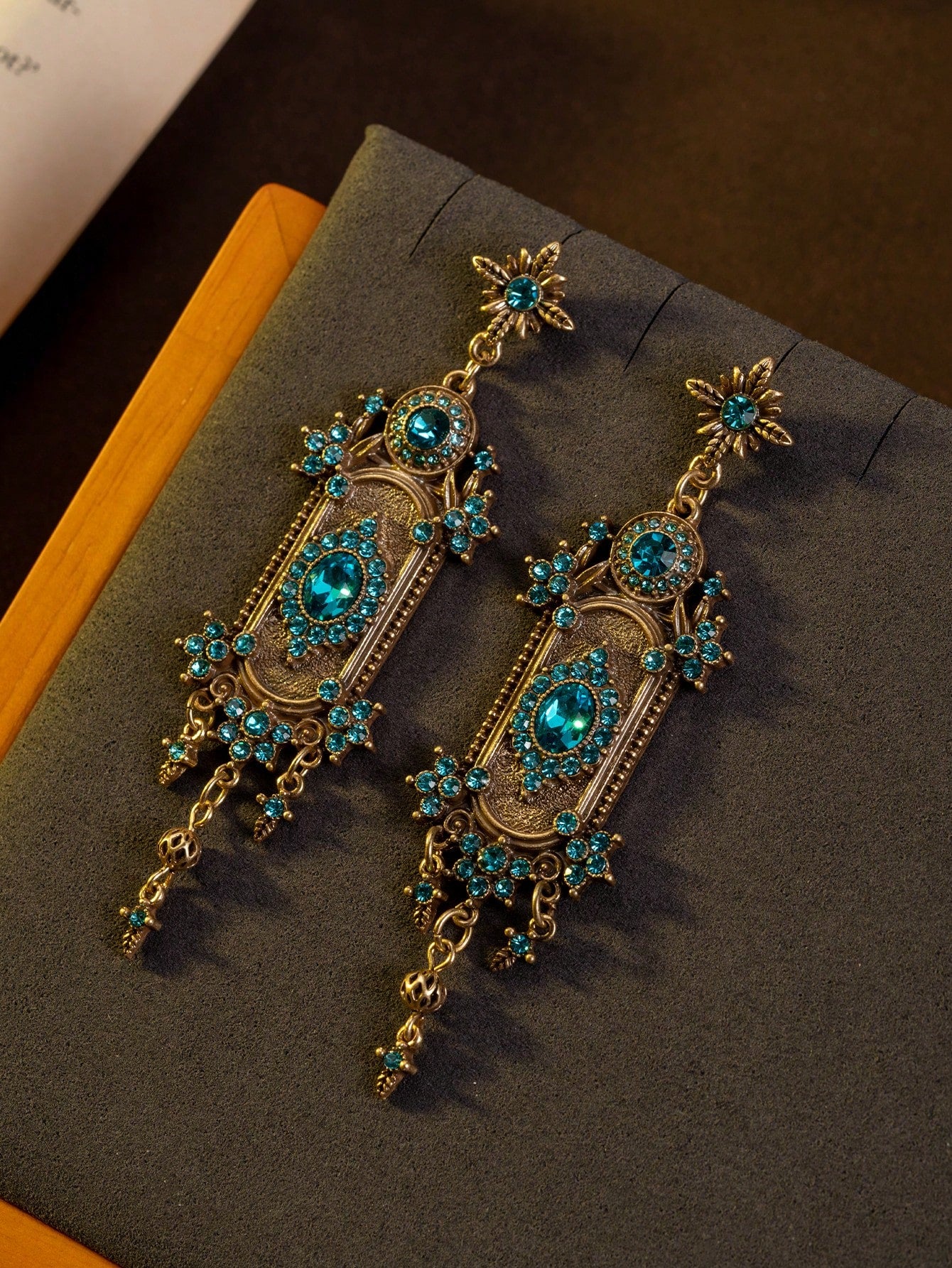 Vintage Rhinestone Palace Earrings image 2