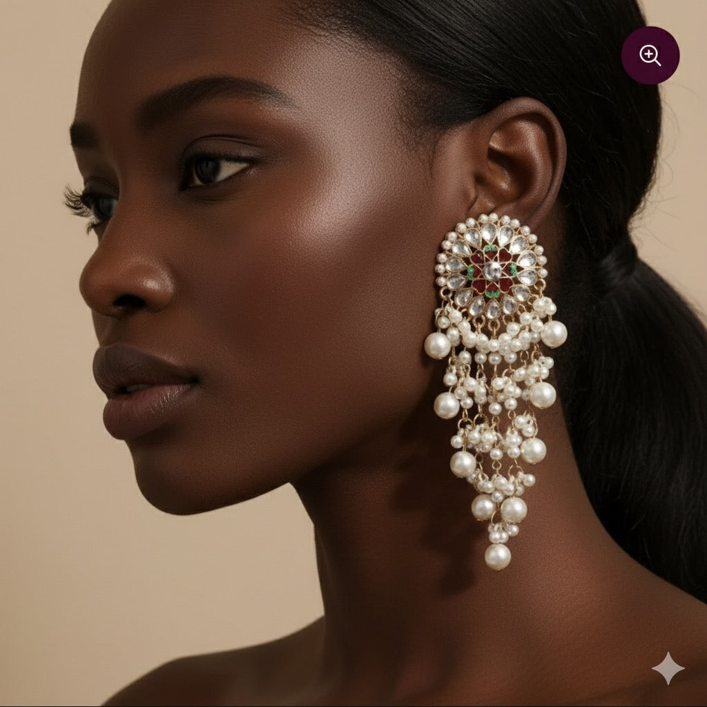 P Pearl Drop Earrings