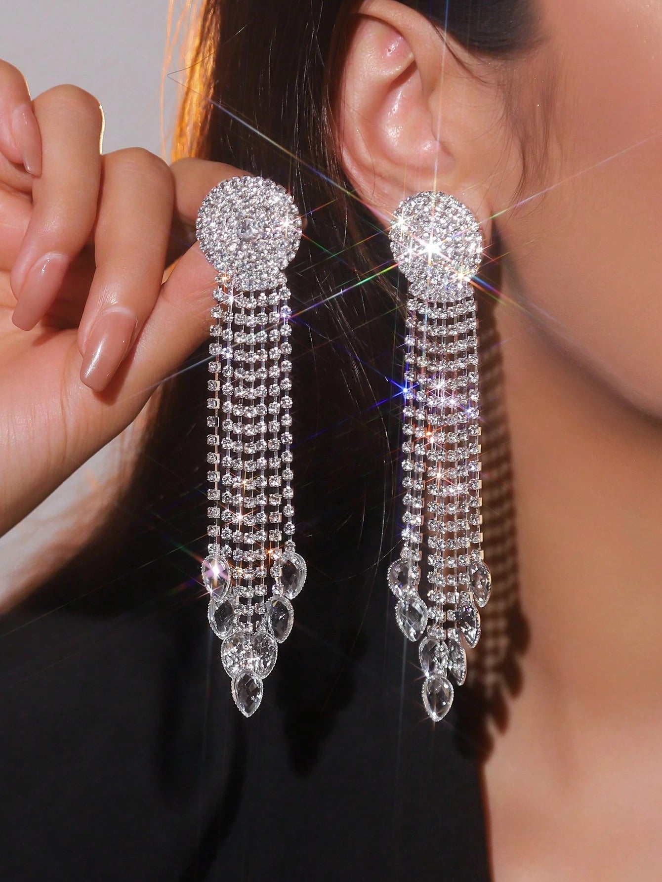 Product Name:
Exaggerated Vintage Palace Gorgeous Long Shiny CZ Women's Crystal  image 0