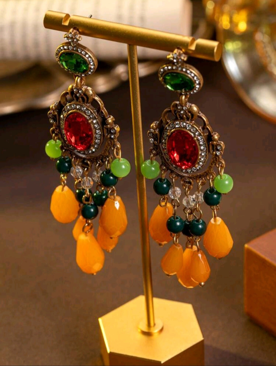 Bohemian Pearl Tassel Dangle Earrings image 2